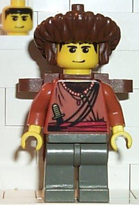 LEGO Minifigure-Sherpa Sangye Dorje with Backpack-Adventurers: Orient Expedition-ADV029-Creative Brick Builders